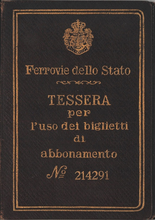 &quot;Tessera per l&#039;uso dei biglietti di abbonamento N 214291&quot;